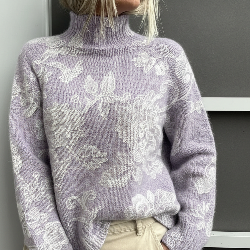 Lorena | Maglione Floreale in Lana e Cashmere