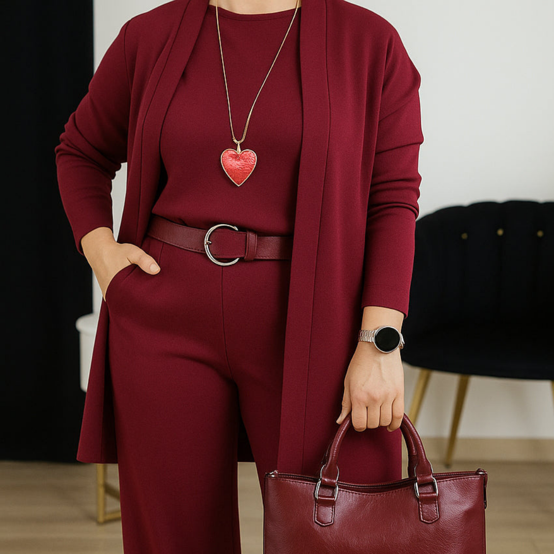 Coordinato 3 pezzi Sofia - in cotone elasticizzato leggero