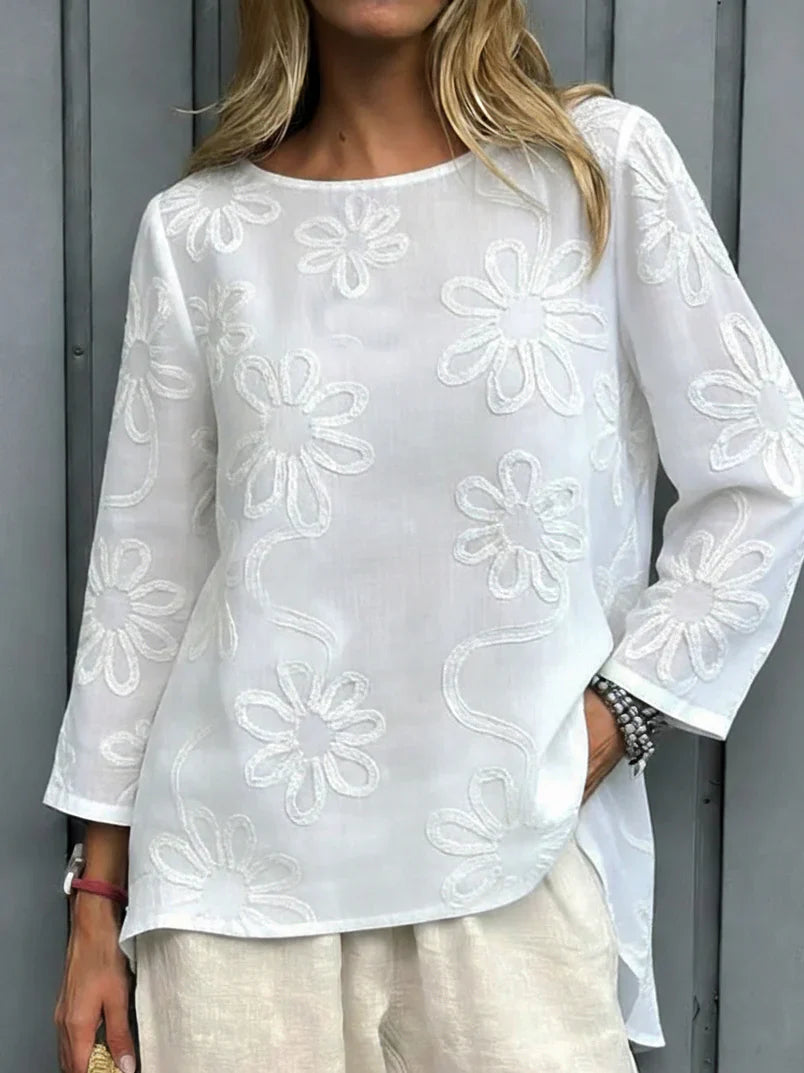 Blusa Rosalia - in lino e cotone