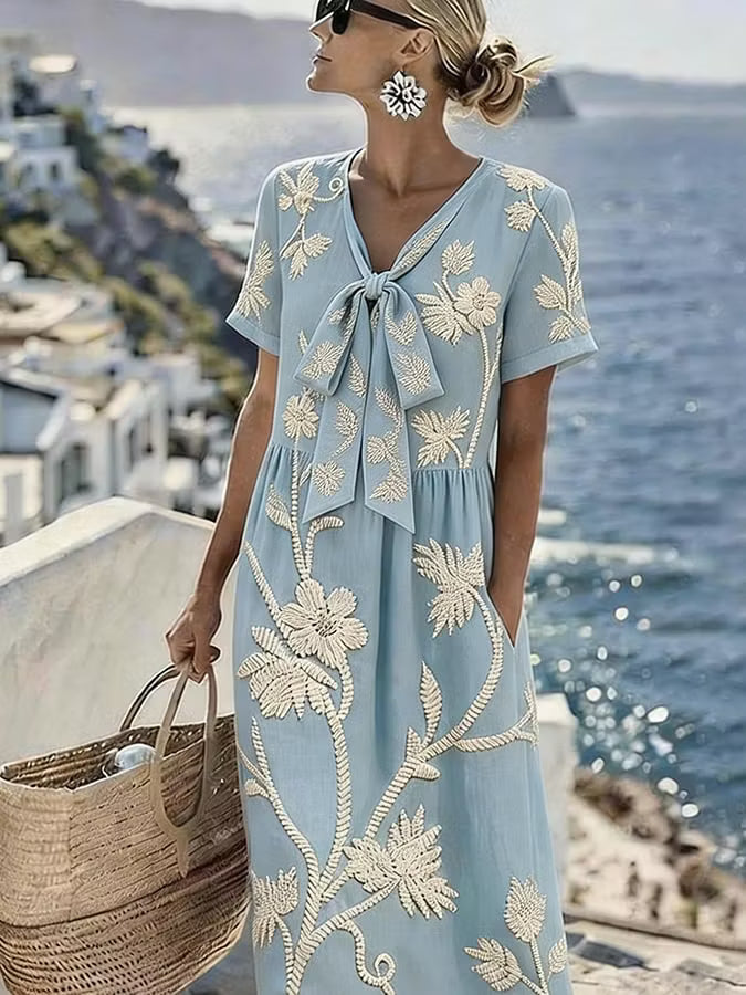 Vestito Greta - in lino e cotone