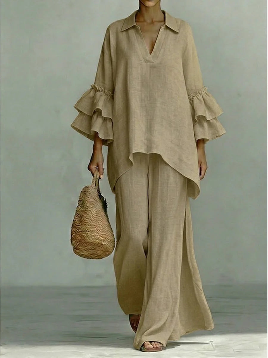 Coordinato Greta - in lino e cotone