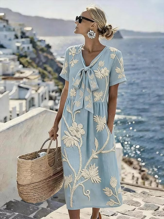 Vestito Greta - in lino e cotone