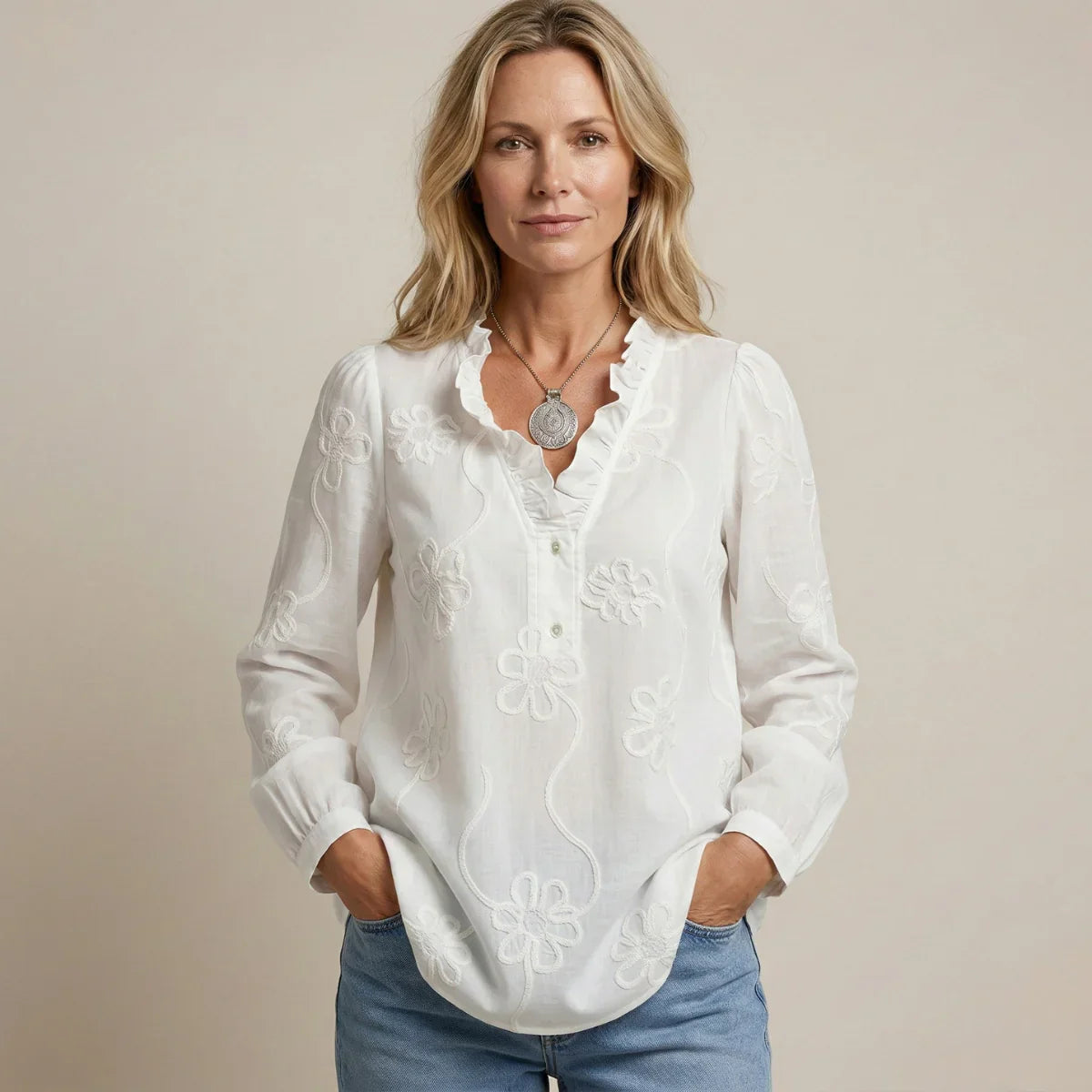 Blusa Camilla  - in lino e cotone