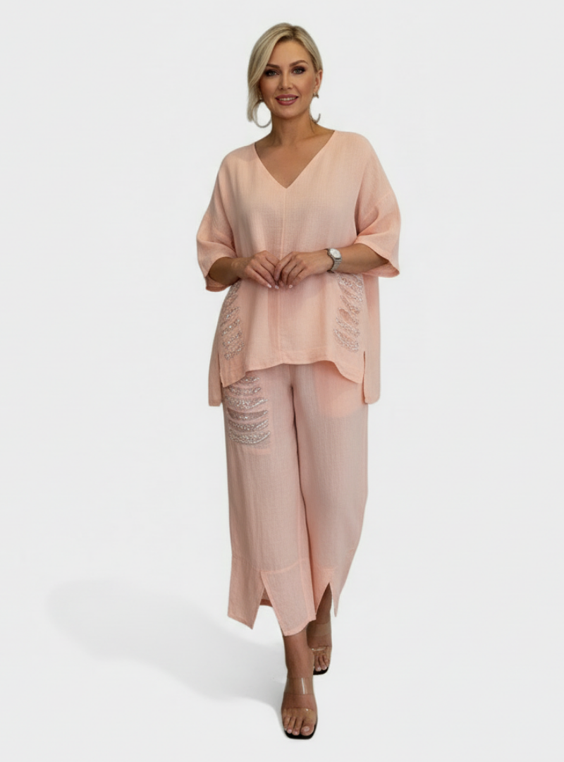 Coordinato Angela  - in seta e cotone