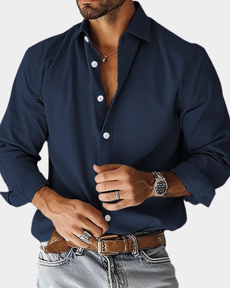 Camicia Albiero - in cotone elasticizzato Premium