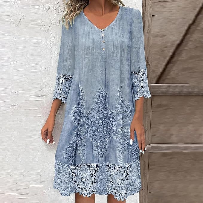 Vestito Amelia - con ricami floreali