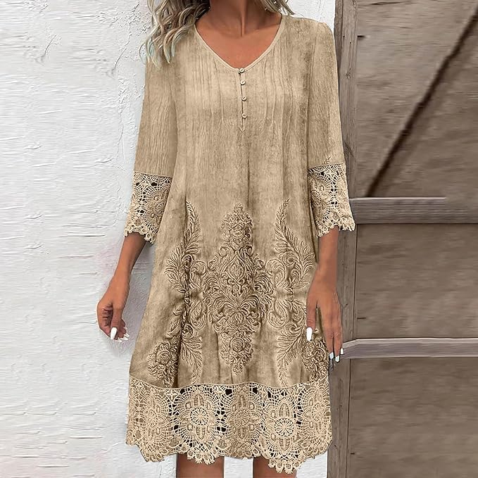 Vestito Amelia - con ricami floreali