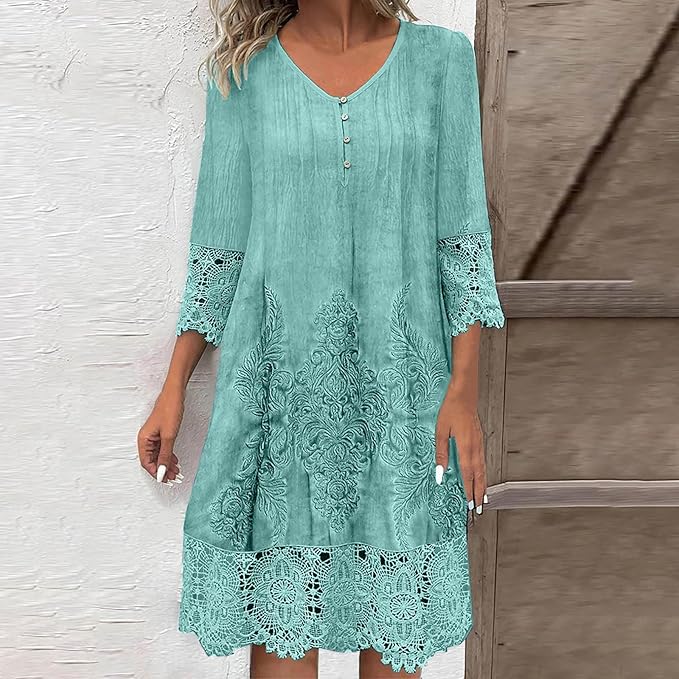 Vestito Amelia - con ricami floreali