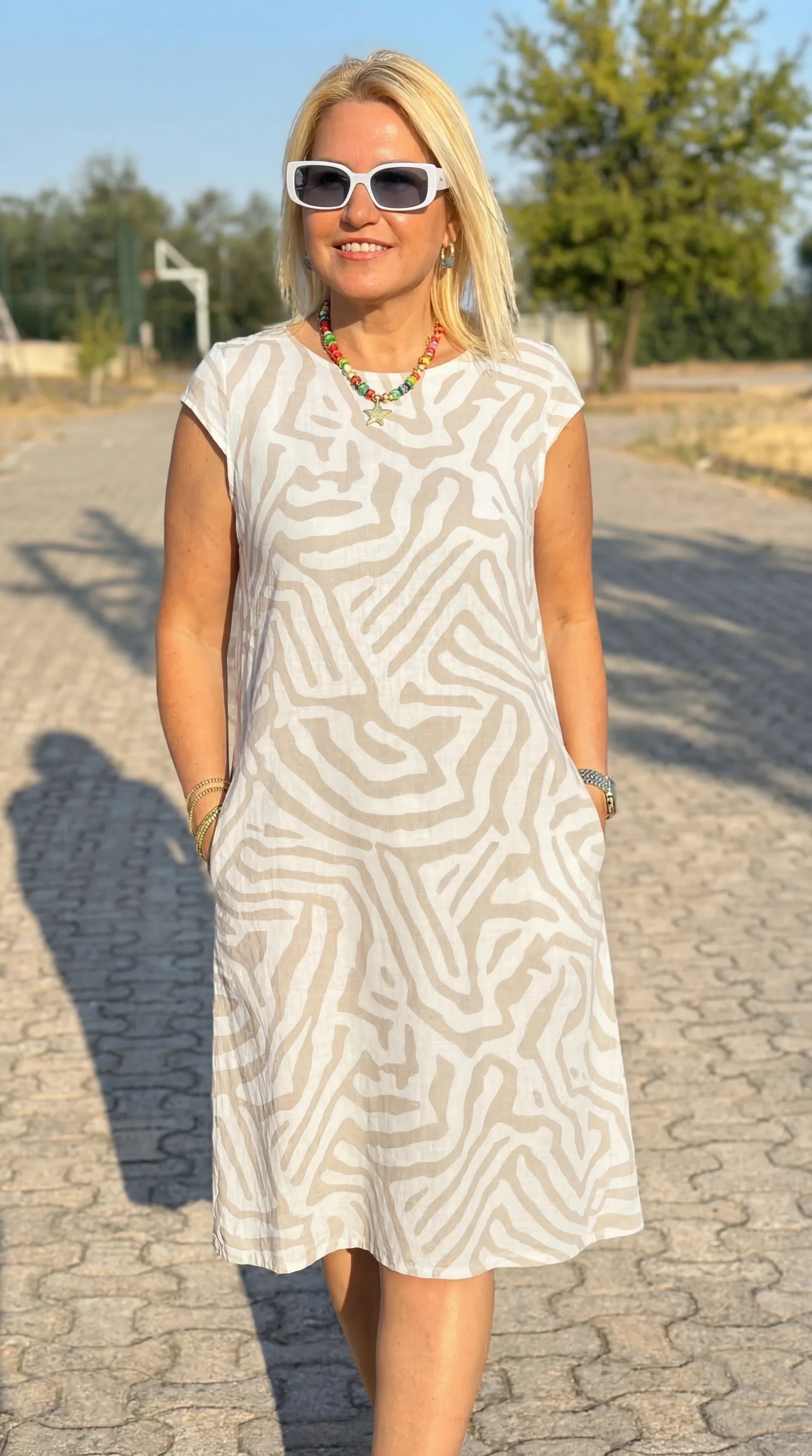 Vestito Noemi - in lino e cotone