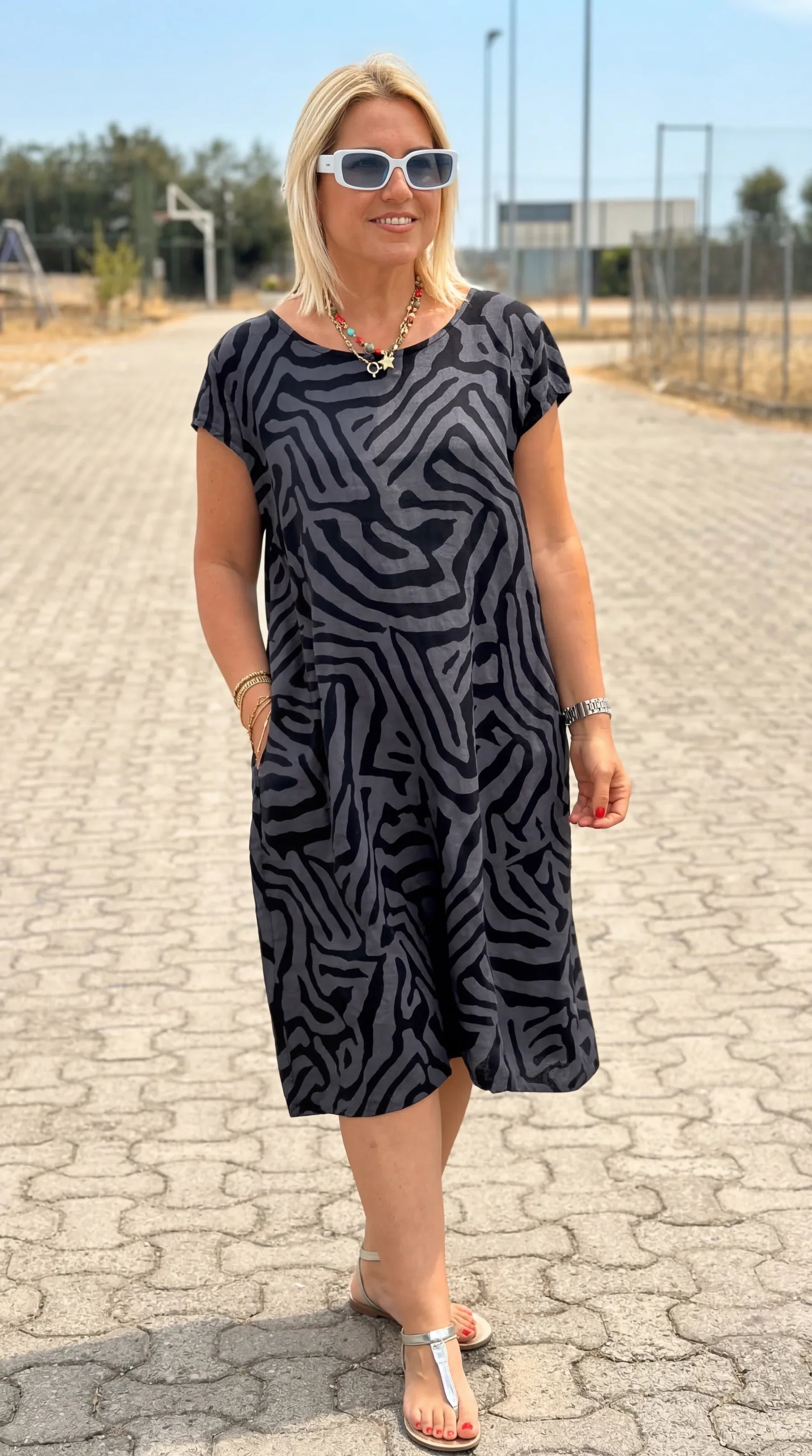 Vestito Noemi - in lino e cotone