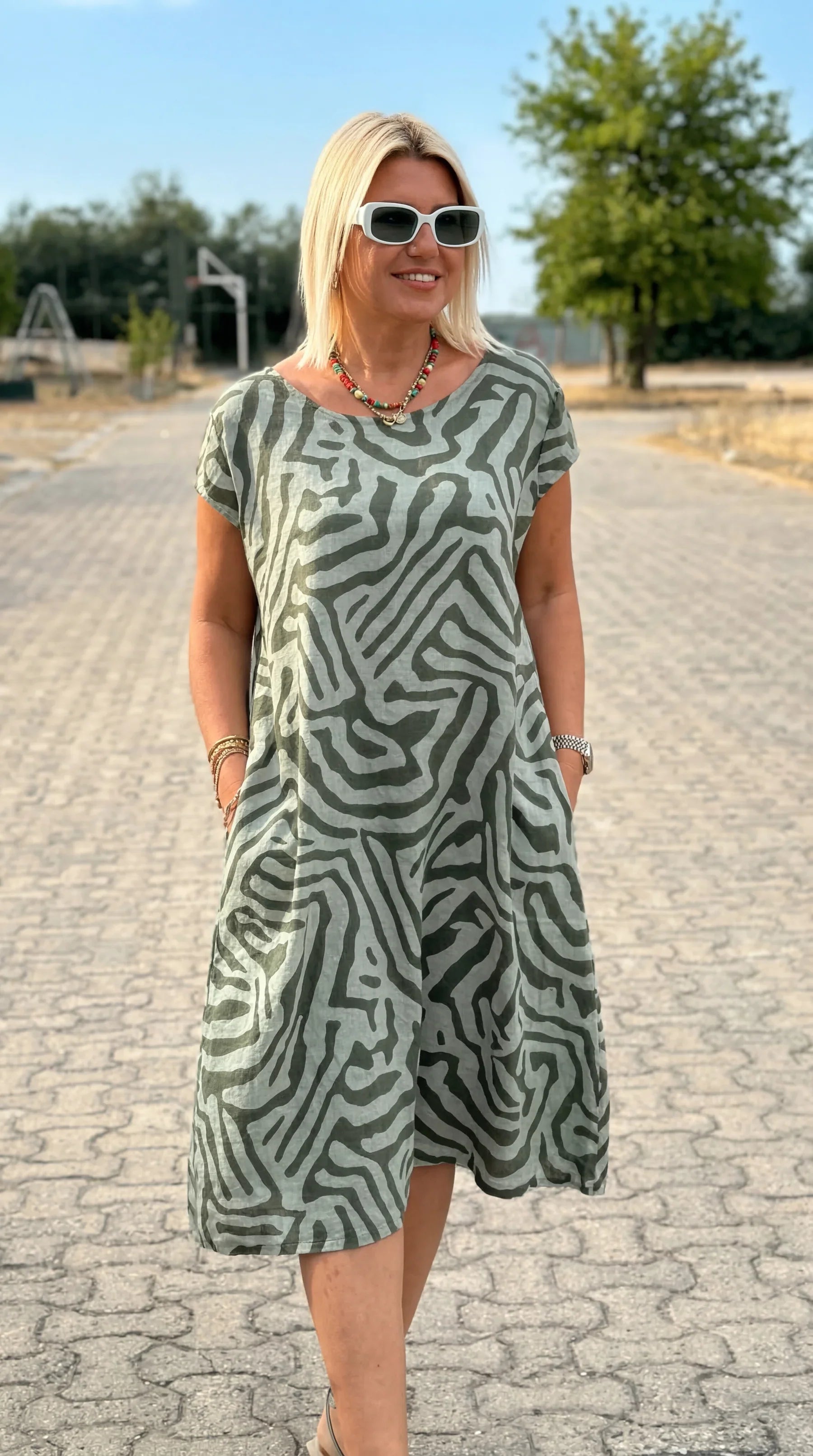 Vestito Noemi - in lino e cotone