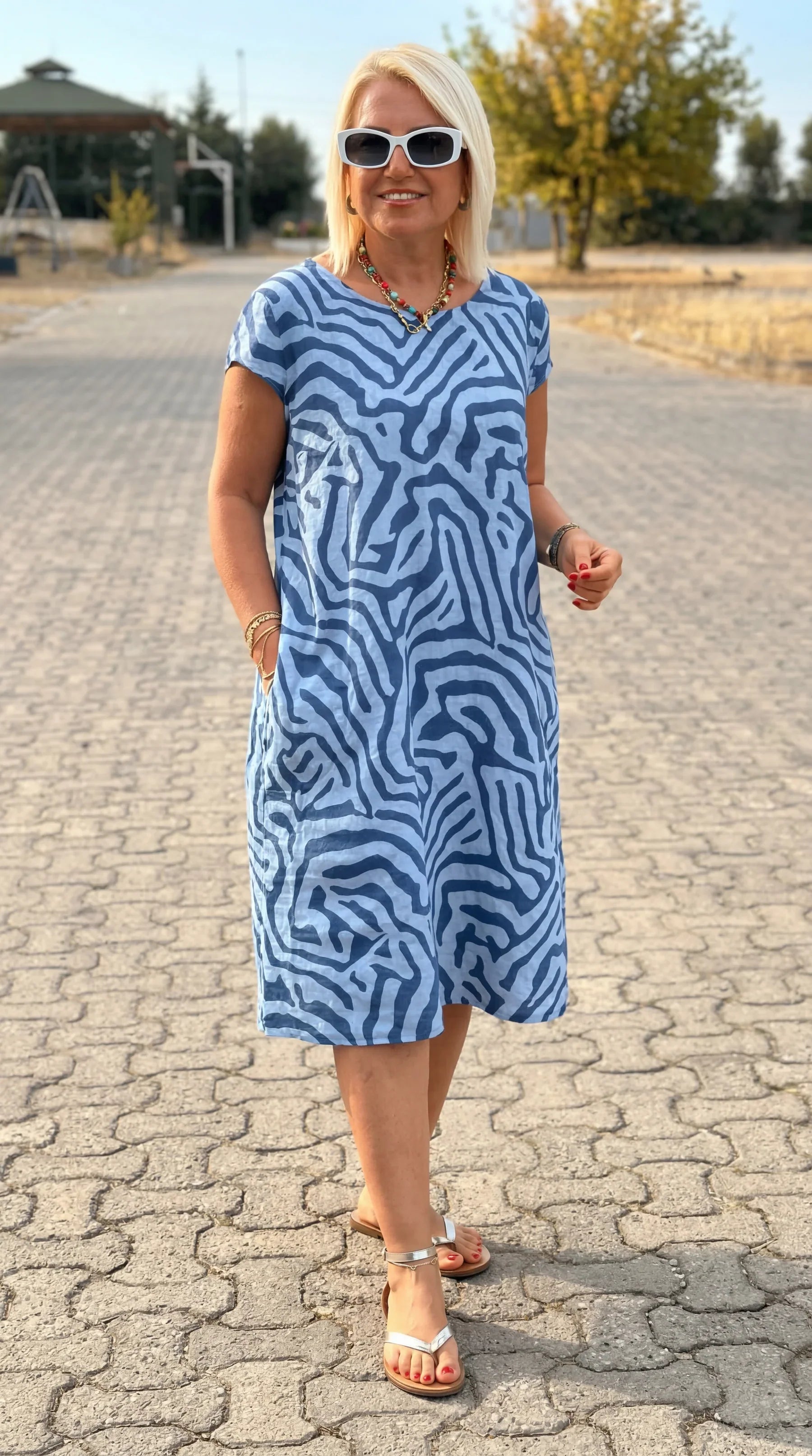 Vestito Noemi - in lino e cotone