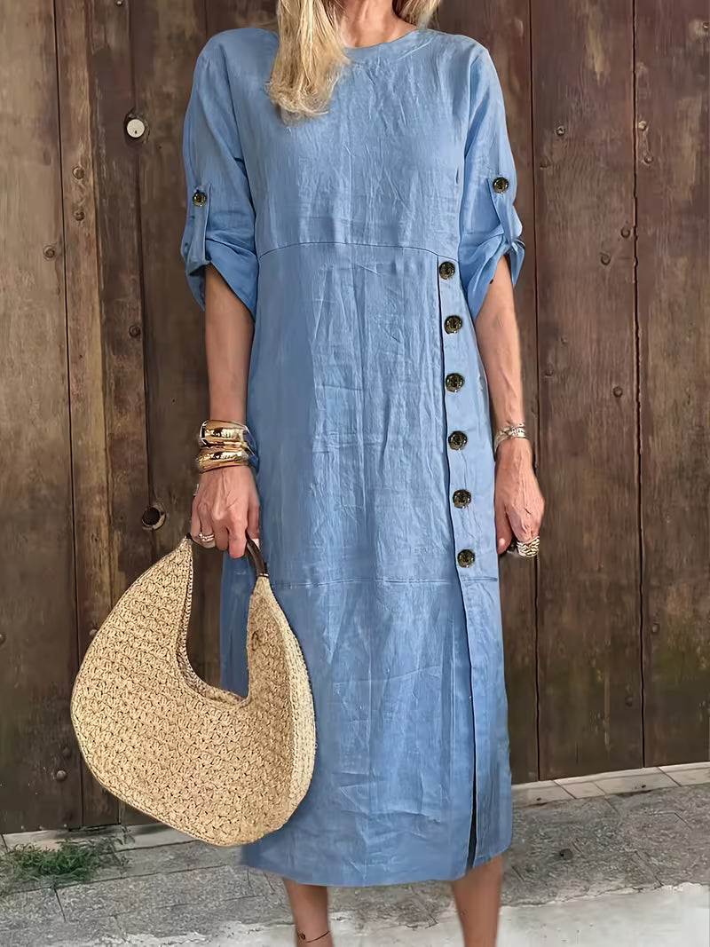 Vestito Paola - in cotone e lino