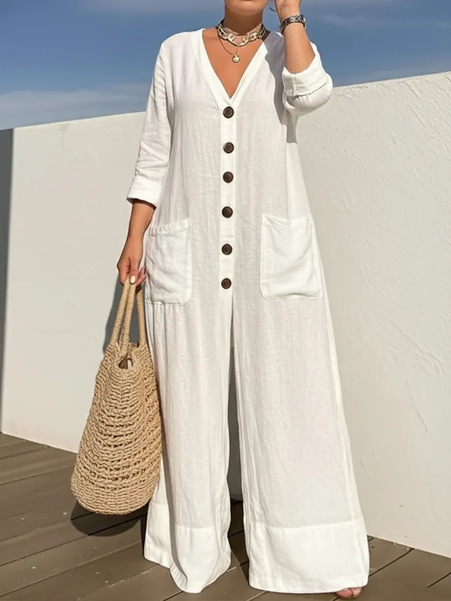 Completo 1 pezzo Giulia - in lino e cotone