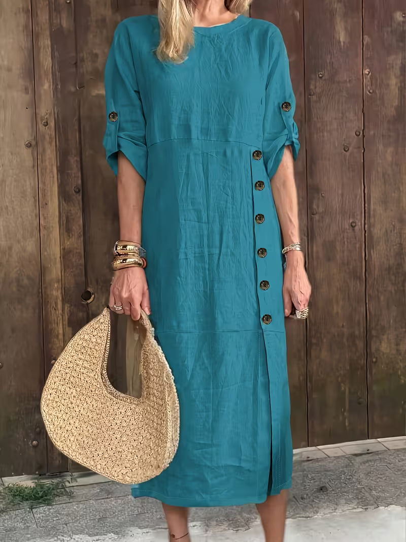 Vestito Paola - in cotone e lino