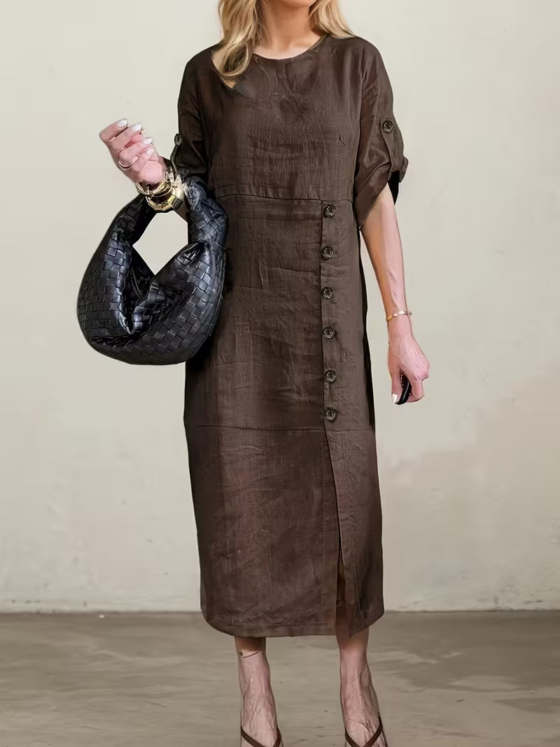 Vestito Paola - in cotone e lino