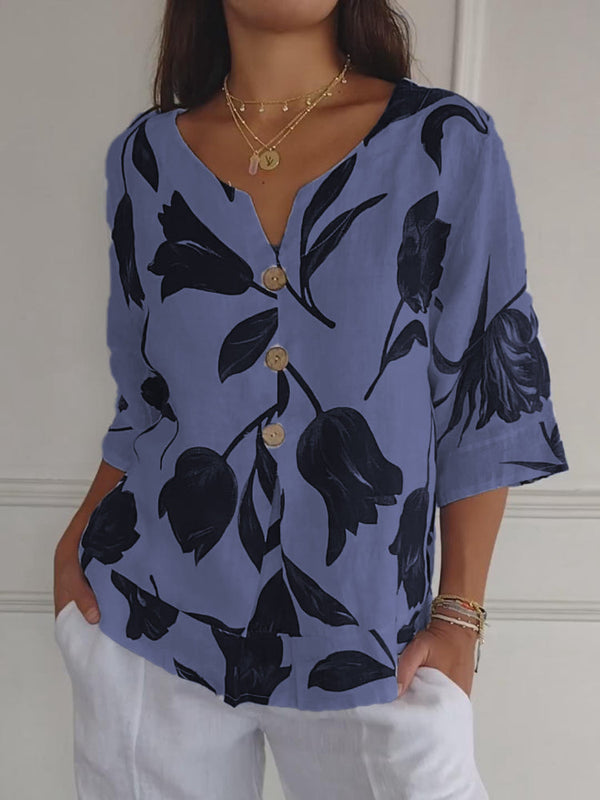 Blusa Alice - in lino e cotone