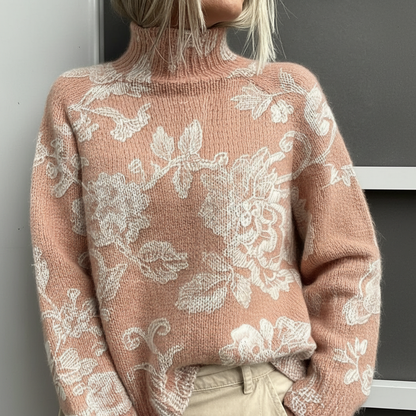 Lorena | Maglione Floreale in Lana e Cashmere
