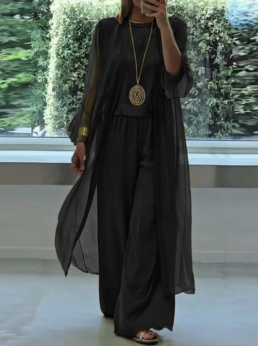 Coordinato 3 pezzi Arianna - in seta e cotone