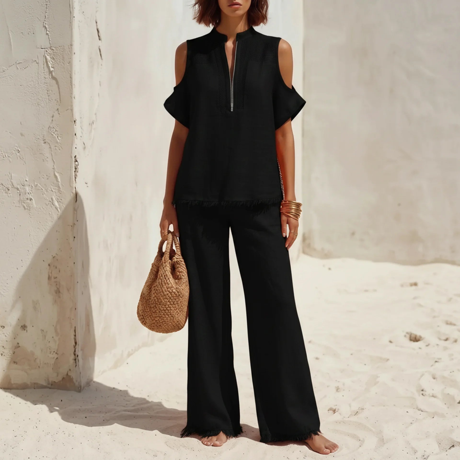 Coordinato Benedetta - in lino e cotone