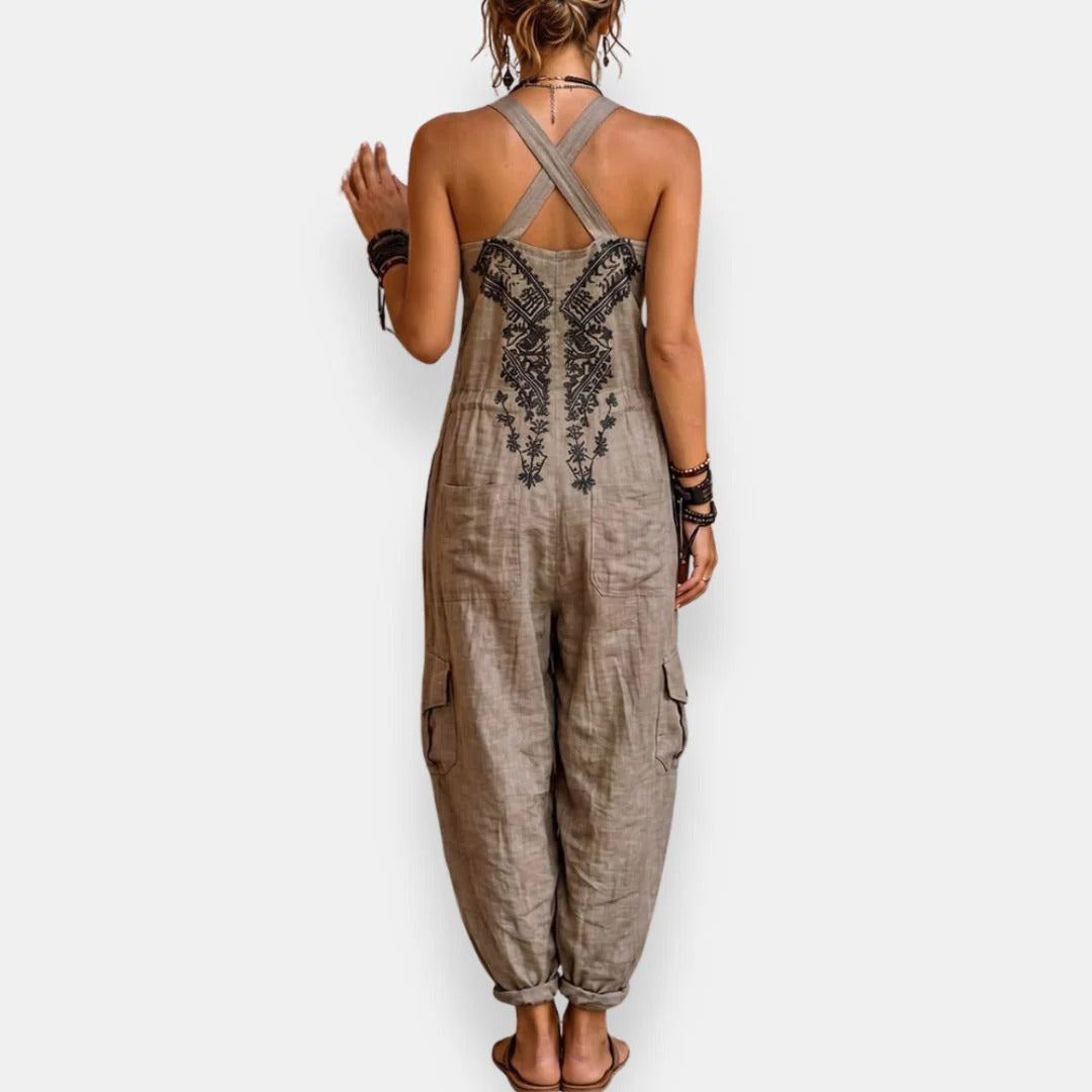 Tuta intera Cloe - in cotone leggero denim premium