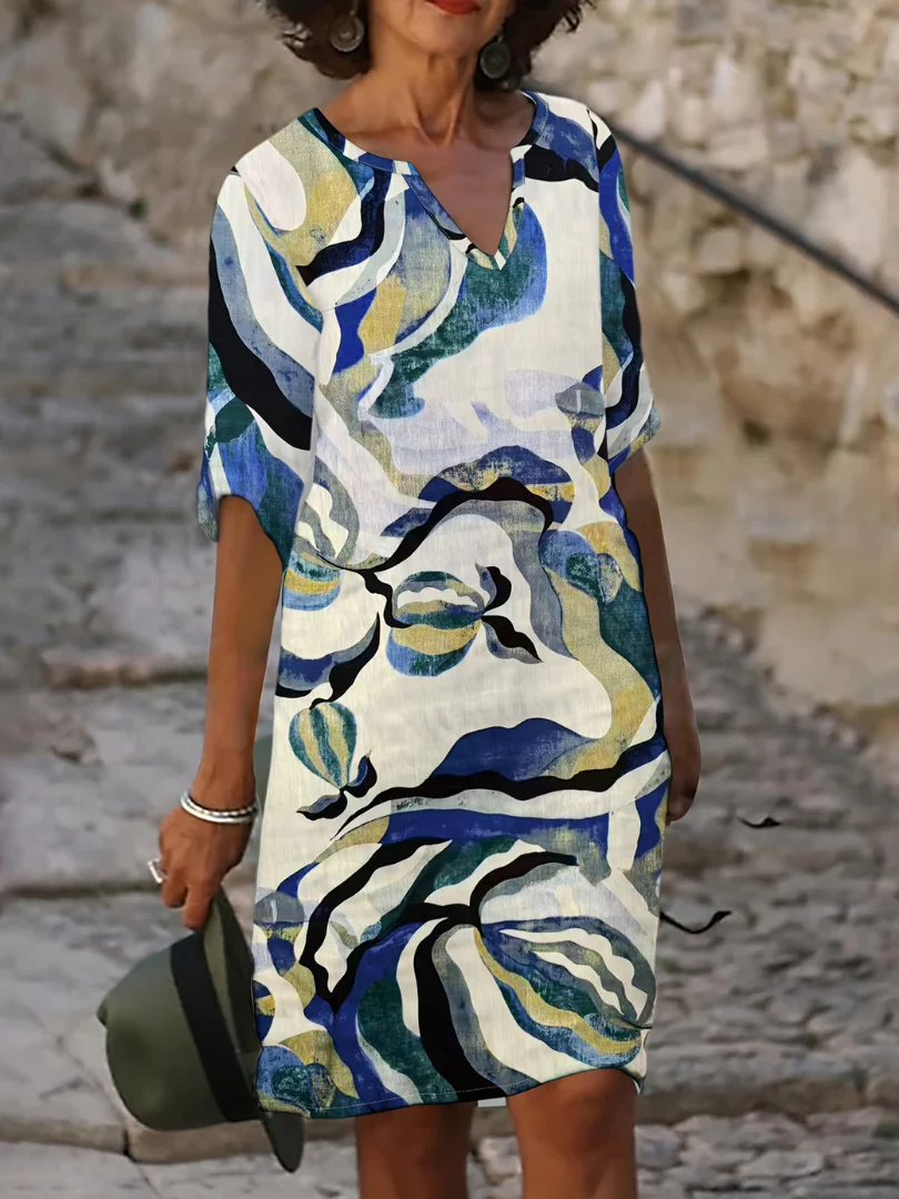 Vestito Agnese - in cotone e lino