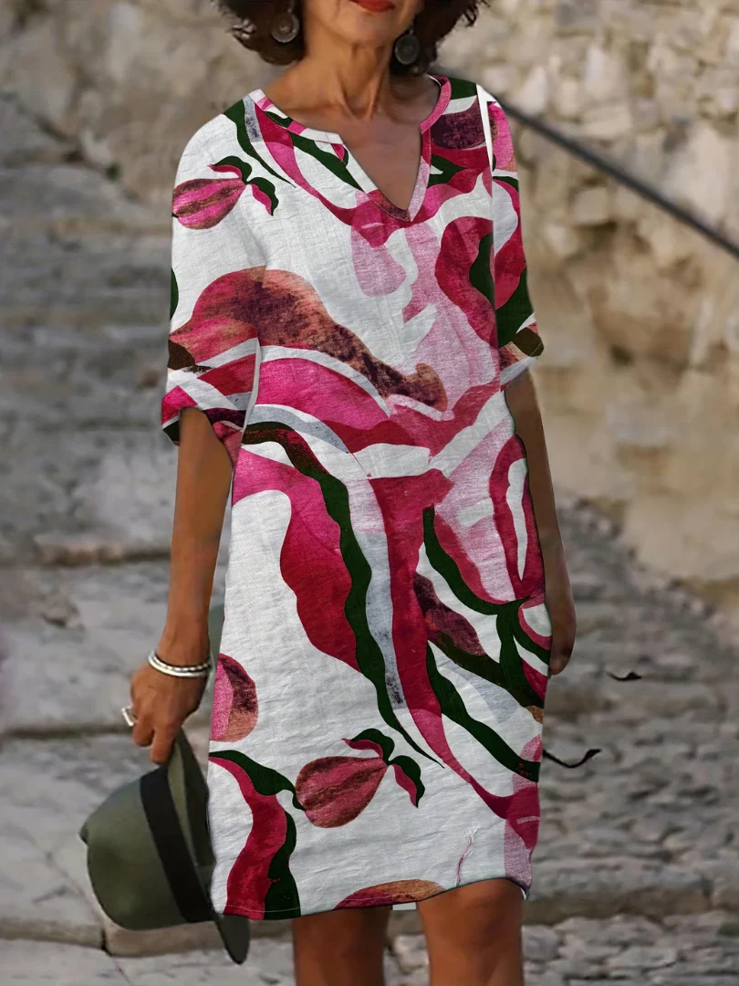 Vestito Agnese - in cotone e lino