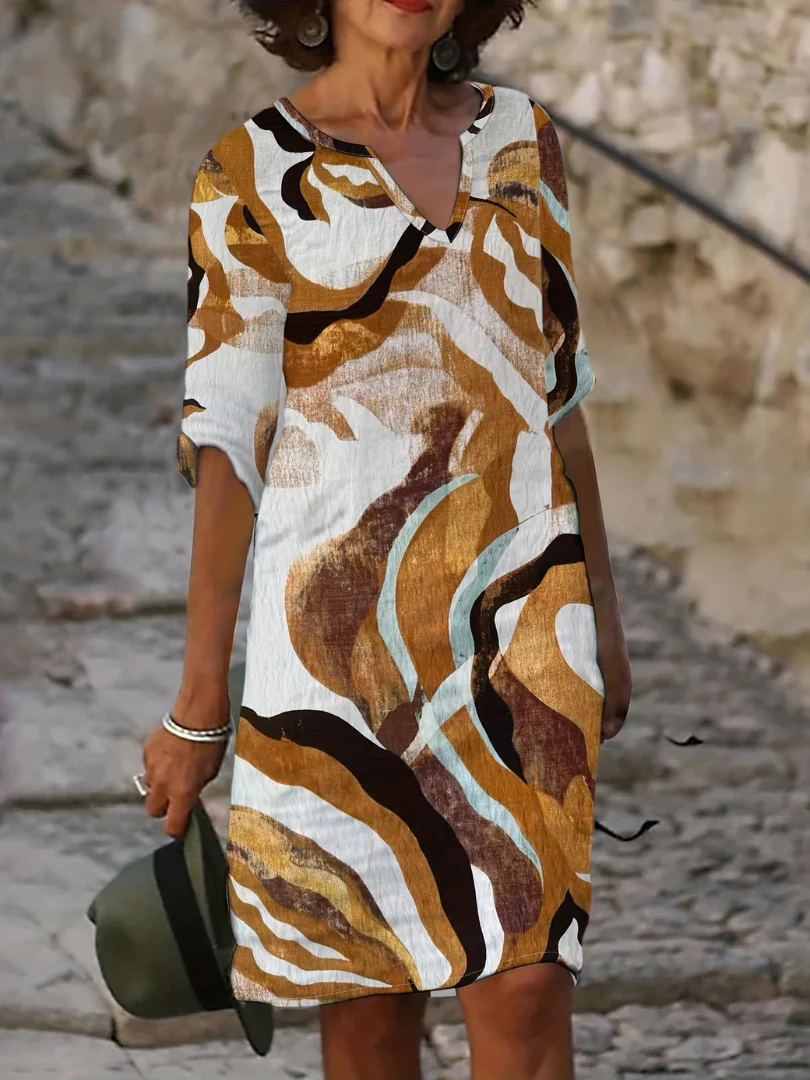 Vestito Agnese - in cotone e lino