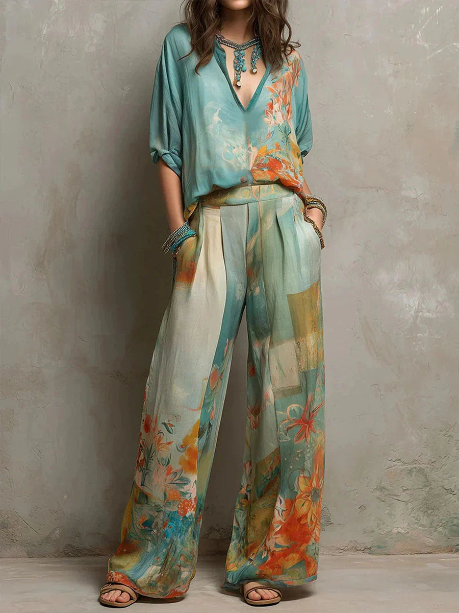 Coordinato gemma - in seta e cotone