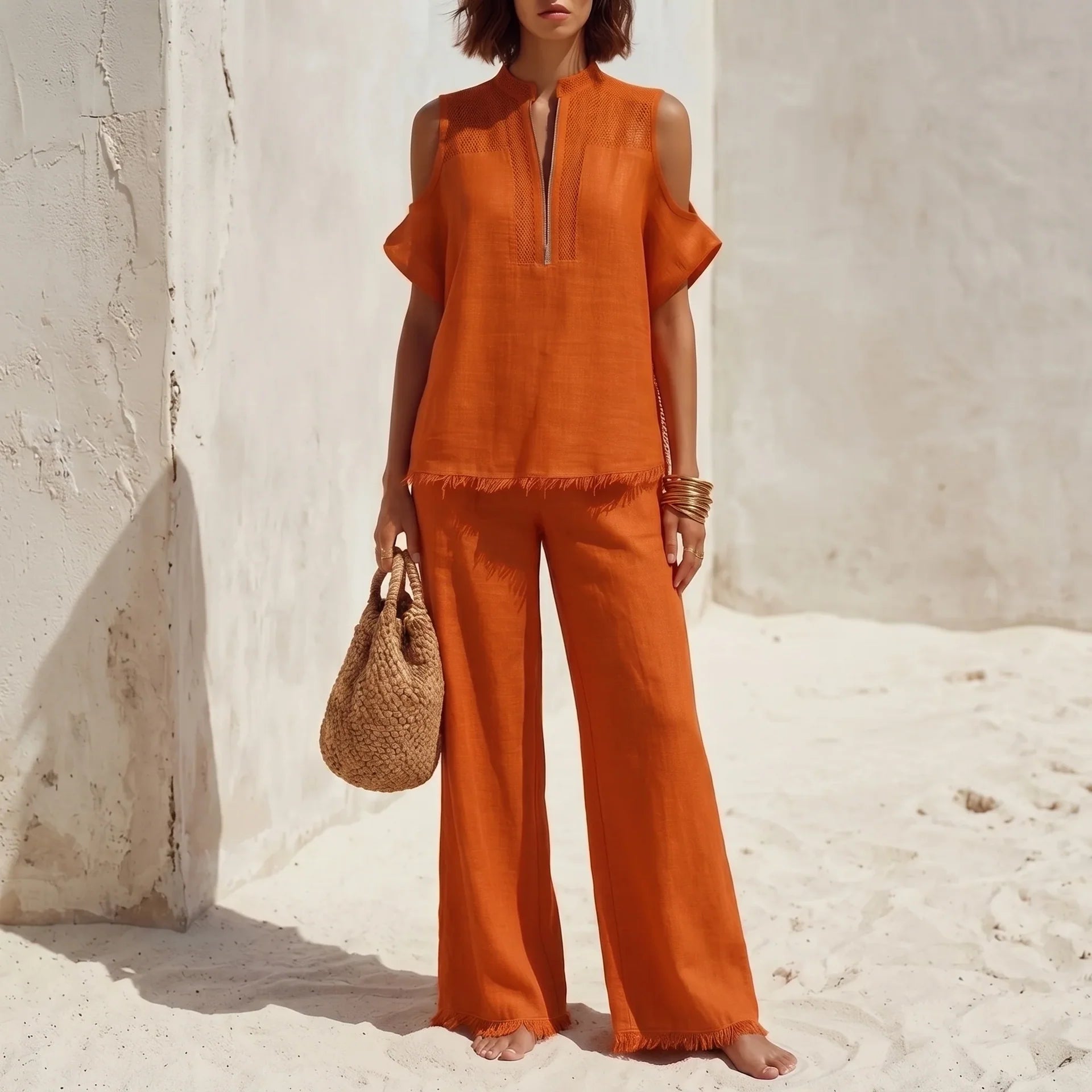 Coordinato Benedetta - in lino e cotone