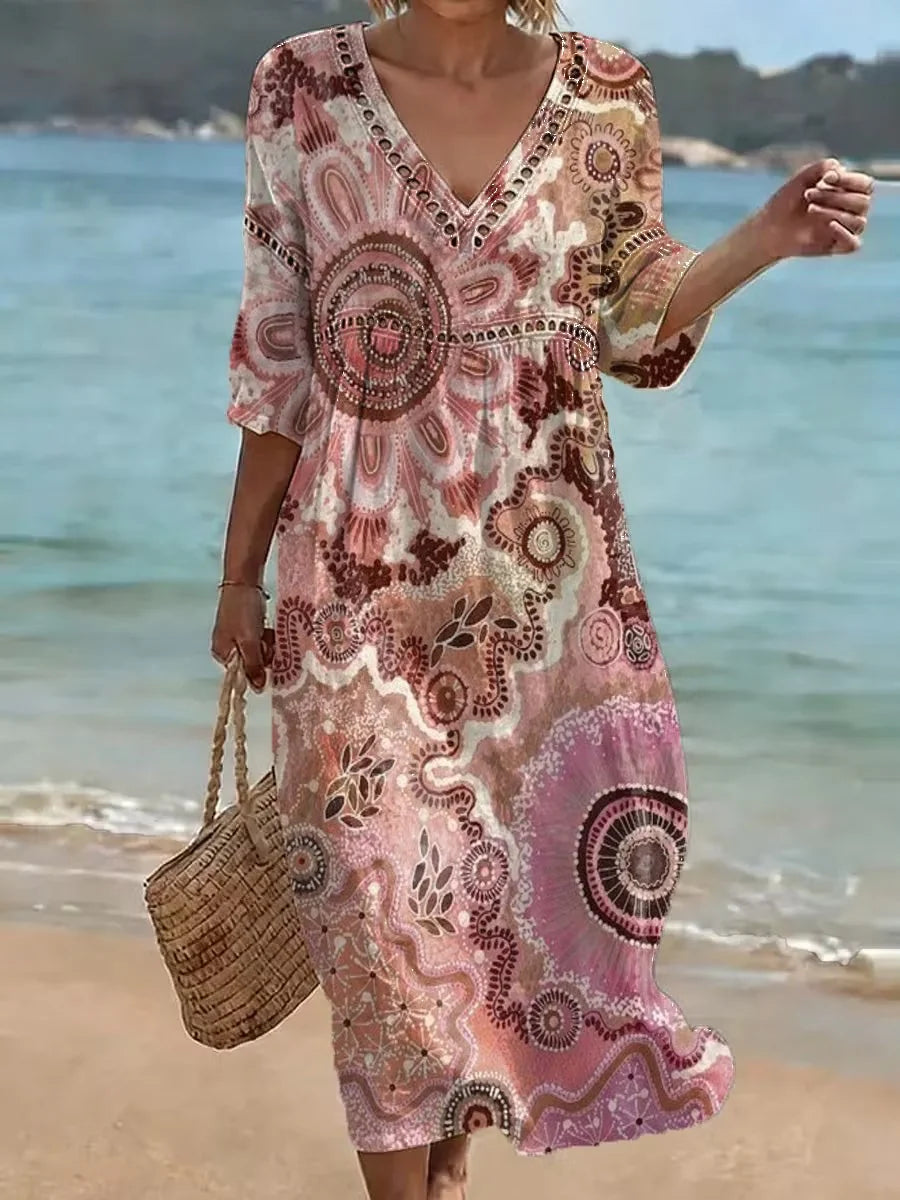 Vestito Liliana  - in lino e cotone