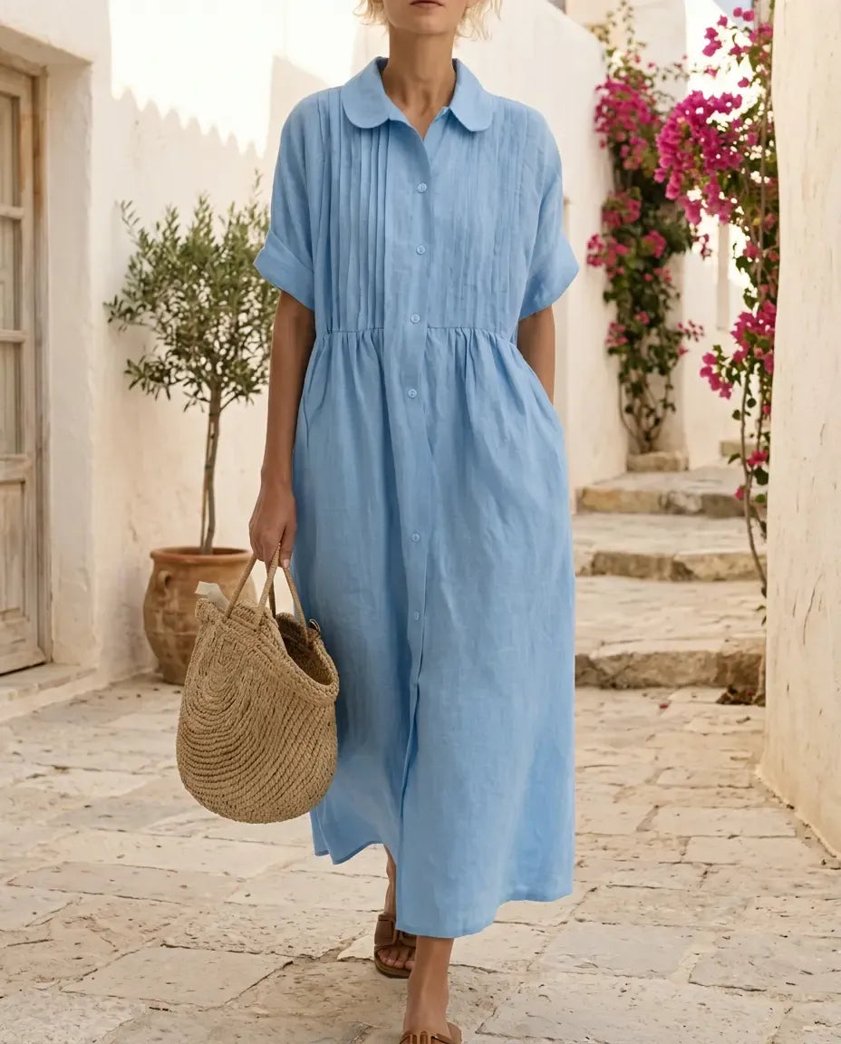 Vestito Eleonor- in lino e cotone