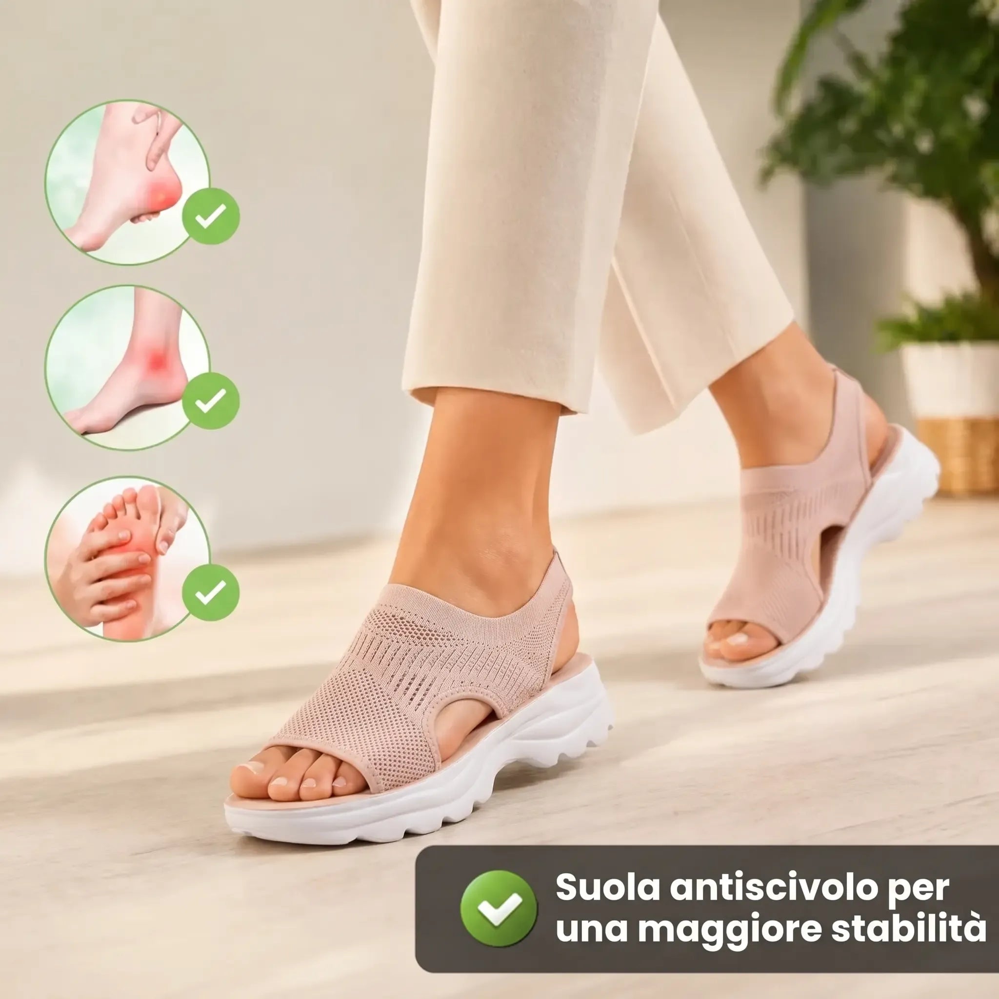 Sandalo Alessia - comodo con memory form