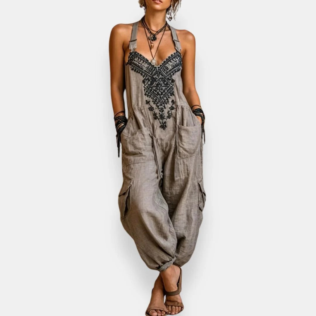 Tuta intera Cloe - in cotone leggero denim premium