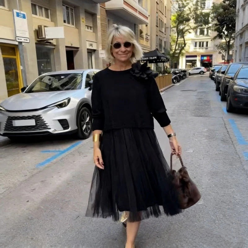 Vestito 2 pezzi Paola - in seta e cotone