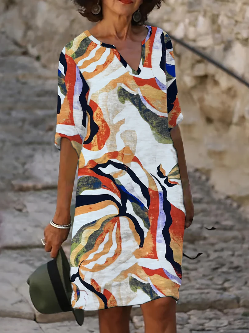 Vestito Agnese - in cotone e lino