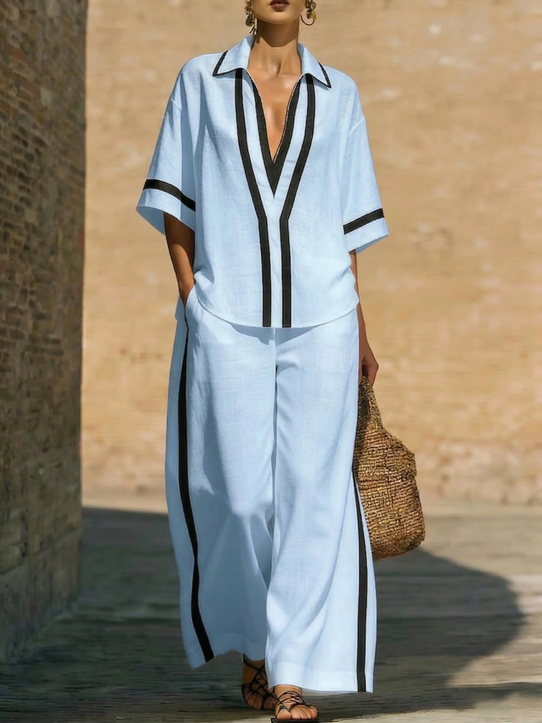 Coordinato Elisa - in lino e cotone