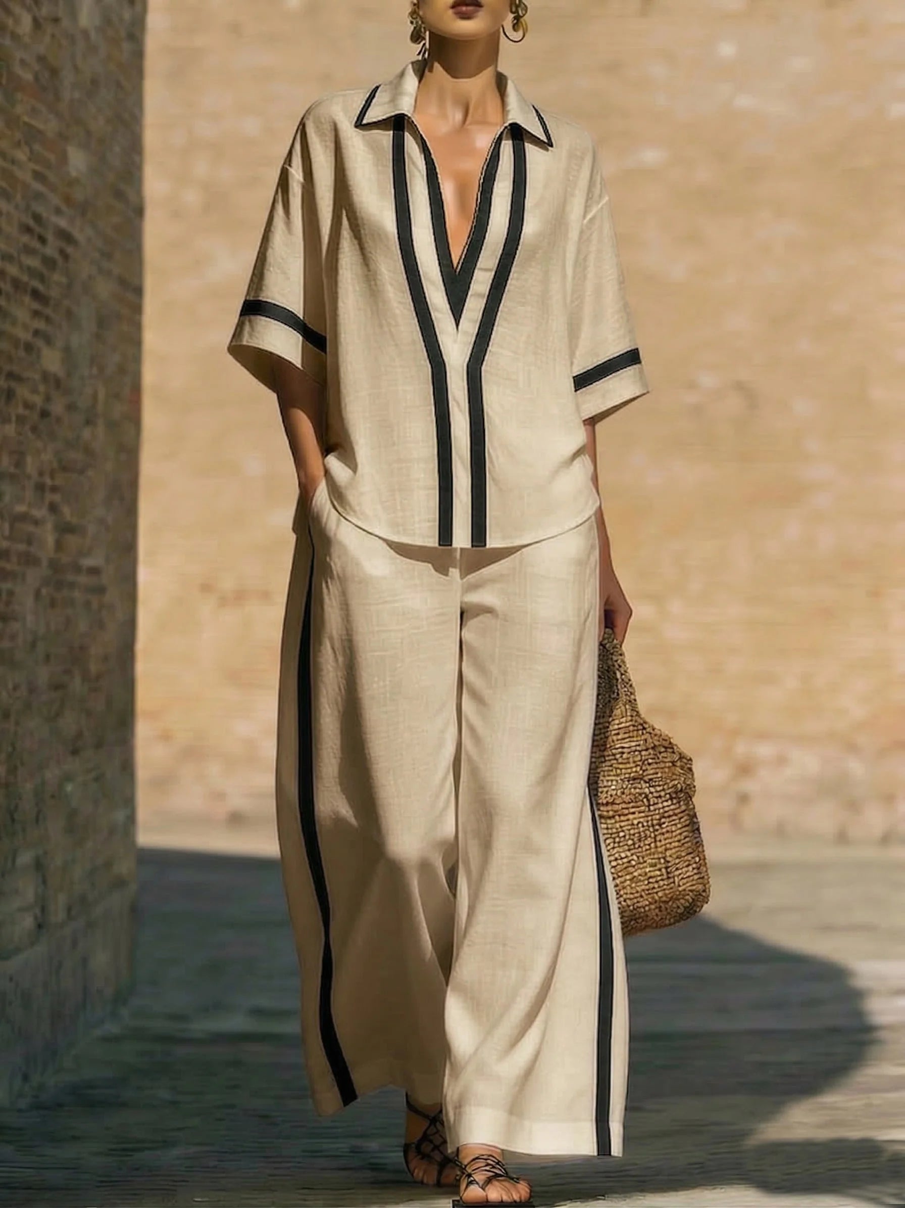 Coordinato Elisa - in lino e cotone