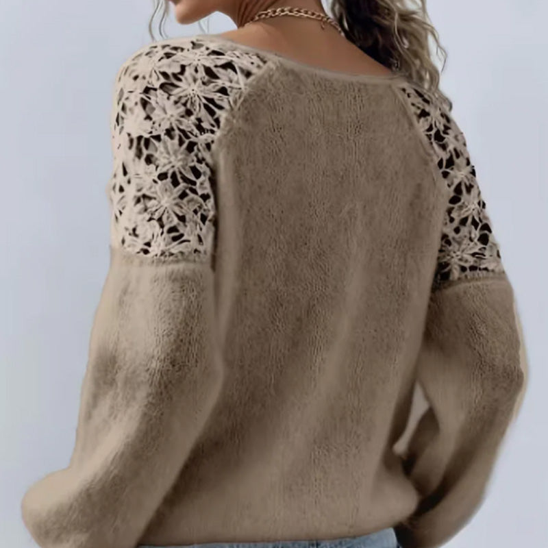 Maglioncino Lucia - con dettagli floreali