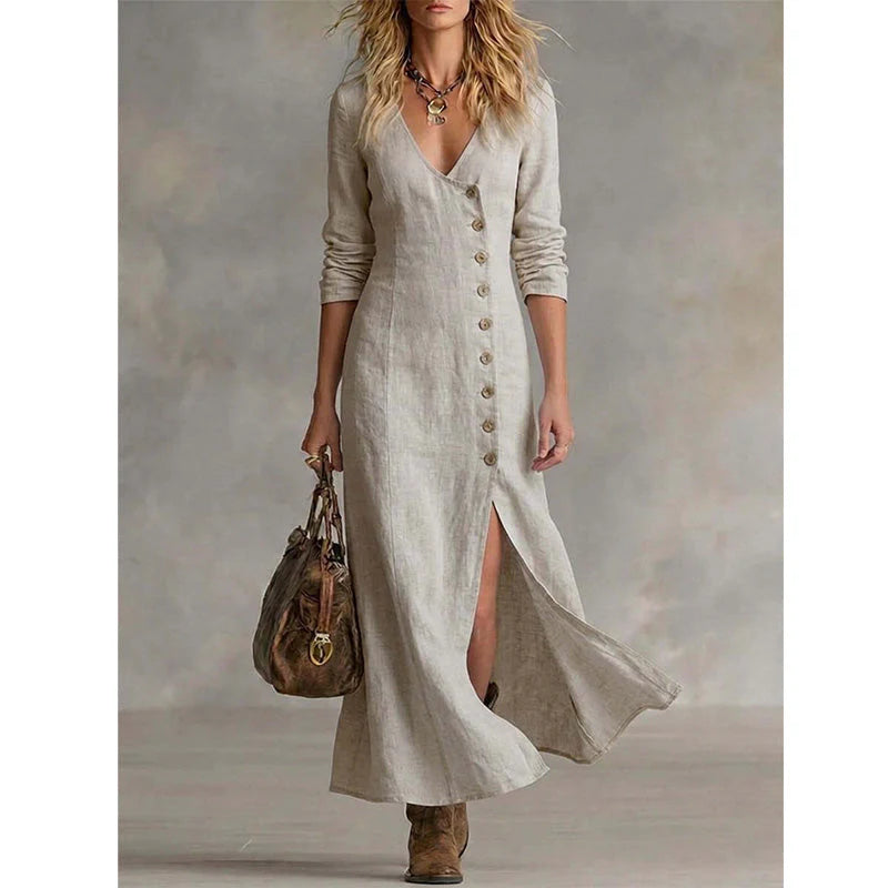 Vestito Azzurra - in lino e cotone