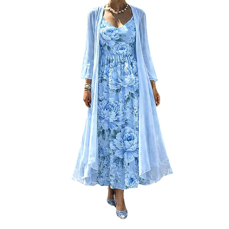 Coordinato Emma - Cardigan + Vestito in seta e cotone